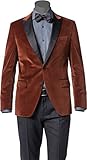 Kragenform: Reverskragen BOSS Hugo Herren Sakko Hai Anzugjacke, Größe: 52, Farbe: Braun
