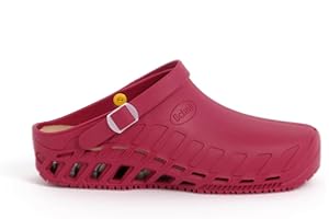 Scholl Clog Evo - Zoccoli Sanitari Professionali per Uomo o Donna, Ultra Leggeri, Comodi e Traspiranti, con Suola Antiscivolo, Soletta in Memory Removibile e Cinturino Rotante