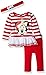 Produktbild Disney Baby Girls' Minnie Mouse Holiday 3-Piece Tutu Legging Set, Stripe True red, 12M