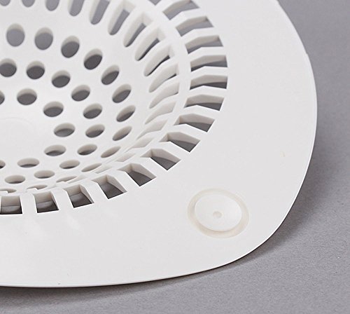Joyoldelf Abflusssieb Abflußsieb Haarsieb für Duschen, Gummi, Weiß - 4