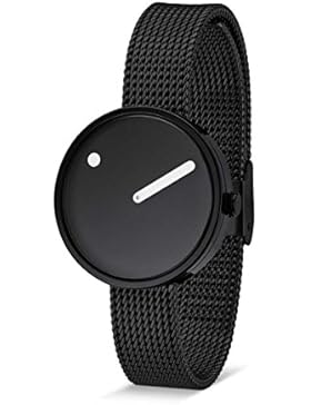 Picto Damen-Armbanduhr Analog Quarz One Size, schwarz, schwarz