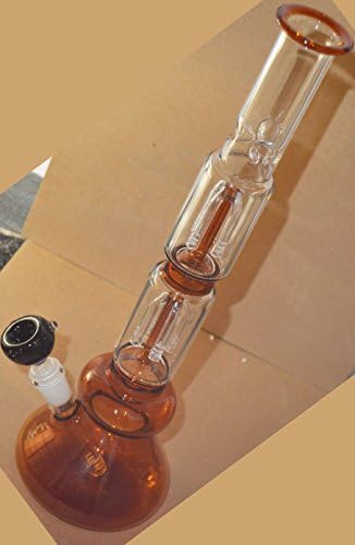 43cm Tall 3 Pieces Side Bowl, Diffuser, Main Beaker Base Ice Catcher 2 Level Tree Perc Honeycomb Percolator Airflow Tubes Glass Water/Pipe/Bong/Sisha/Hookah