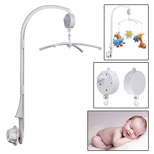VicTsing Rotating Baby Crib Mobile Bed Bell Toys Holder Arm Bracket + Wind-up Music Box! 1 Song! (Without dolls)