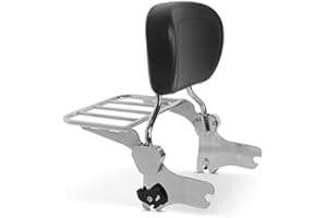 CRAFTRIDE Sissy Bar avec Porte Bagages pour Harley Davidson Electra-Street-Road Glide, Road King 97-08