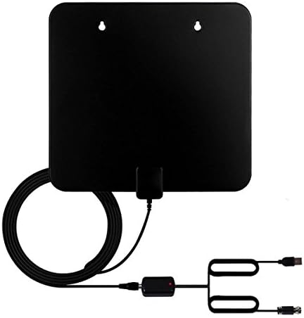 HD TV Antenna, Wishpower 50 Mile Range 1080P Indoor Digital TV Antenna with USB Powered Detachable Amplifier Signal Booster and 13ft High Performance Coax Cable