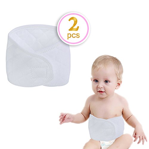 kosbon 2 Baby Infant reine Baumwolle Nabelschnur, Adjustbale Double Layer Neonatal NABELKLEMME Bellyband Nabelbruch-Bandage Truss.