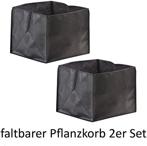 Certikin International Ltd Heissner TZ133-00 30 x 30 x 25cm Foldable Plant Basket (Pack of 2)