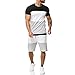 Produktbild BHYDRY Herren 2 Stück Outfit Sport Set Kurzarm Sommer Freizeit Casual Short Thin Sets