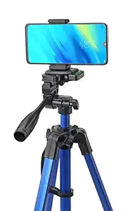 Simpex Camera Tripod 6633 with Mobile Holder Bracket for Smartphones, DSLR and Cameras (Blue)