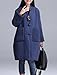 MatchLife Women's Cotton Padded Casual Button Winter Coat XL Blue