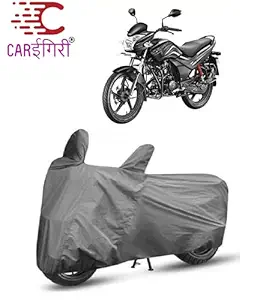 Carigiri Grey Bike Cover for Hero Passion X pro(Triple Stitched,Mirror Pockets,UV Resistant,Dustproof)