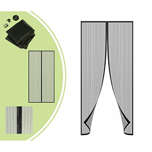 Leogreen - Zanzariera Con Magnete, Tenda Magnetica, Nero, 220 x 100 cm, Materiale: Magnete