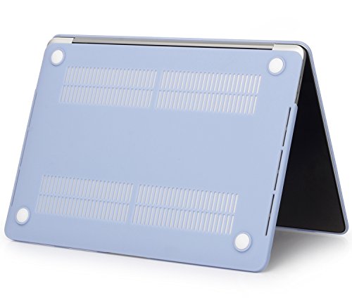 MacBook Pro 15 Hülle 2016 Touch Bar, iNeseon Ultra Slim Plastik Hartschale Tasche Cover snap on Schutzhülle Schale mit US Serenity Blue und EU Transparent Silikon Tastatur-Abdeckung Schutzhülle für Neueste Apple MacBook Pro 15 Zoll mit Touch Bar A1707, Serenity Blue - 5