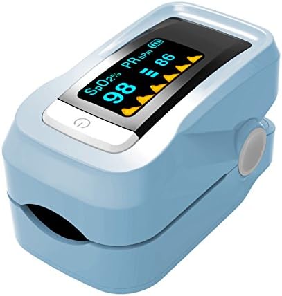 Spo2 Pulse Oximeter, Soriace® OLED Fingertip Pulse Oximeter Accurate Blood Oxygen Finger Meter with Protective Cotton Bag - For Home/Professional Use - For Adults/Children - CE, FDA Approved (Blue)
