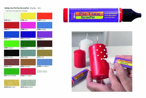 TicPixx KerzenPen weiß, Kerzenstift, Kerzenmalstift, Kerzenfarbe, Kerzengestaltung, Wachsstift weiß - 2