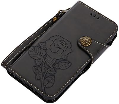 Samsung Galaxy S8 Plus, S8+ Wallet Card Holder with Kickstand Slim Leather Cover for Samsung Galaxy S8[with Free Tempered Glass Screen Protector]