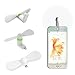 Produktbild Mini USB Fan, MingKun Tragbare Flexibel Klein Ventilator Phone Fan Cool Kühler drehbar Lüfter mit Zwei Blätter für iPhone 7/7 Plus iPhone 6/ 6S Plus iPhone SE 5S iPad - Weiß