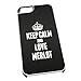 Produktbild Weiß Schutzhülle für iPhone 5/5S 1273 Schwarz Keep Calm und Love Merlot