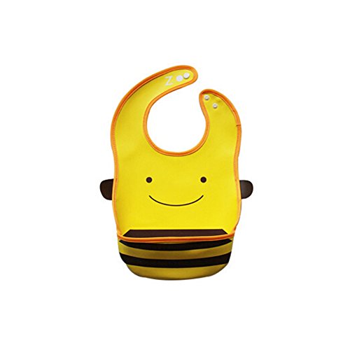 Waterproof&Leakproof Baby Bibs, Unisex, yellow bee