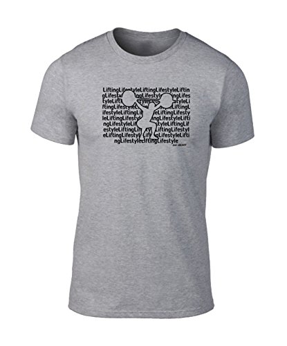 GO HEAVY Gym T-Shirt Fitness Uomo - Abbigliamento Sportivo - Adatta al Work out e all'Allenamento - Lifting Lifestyle Grigio S