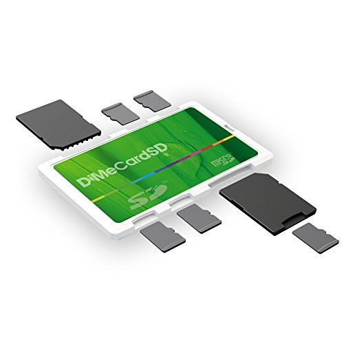 DiMeCard-SD: SD + microSD Speicherkartenhalter WEISSE /Eco (Kreditkartenformat)