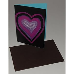 Karte DINA 6, Grußkarte, Valentinstag, Original, Acrylmalerei, Herz