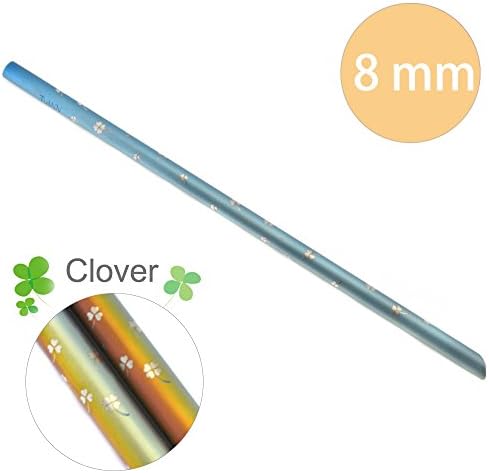 TiANN STRAW02-AU-CR+BAG03 Titanium Straw-Clover (8 mm)