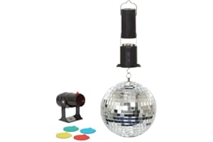 'IMUSTBUY Cheetah 6inch Disco Mirror Ball Mini Spot Light 4 Colour Filters