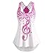 Produktbild Damen Sommer Strand Elegante Spaghettiträger Oberteile Vest Crop Tops Camisole DOLDOA Mode Tank Weste Cami T-Shirt Geburtstags Geschenk Für Frauen Mädchen Freundin (EU:40, Heiß Rosa - 7)
