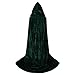 Produktbild Realde Unisex Kapuzen Robe Umhang Ritter Fancy Cosplay Kostüm mit Kapuze Lange Samt Cape für Halloween Karneval Fasching Vampir Kostüm Vampir Zauberer für Damen Herren