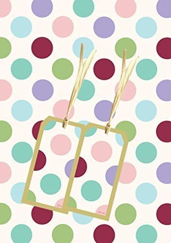 Jodds Luxury Multi Big Spot Striped Gift Wrap - 2 Sheets with Matching Gift Tags