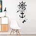 Produktbild yaoxingfu Ruder Anker Schiff Expedition Schöne Geometrische Wandaufkleber Für Kindergarten Kinderzimmer Jungen Schlafzimmer Aufkleber Kunst Wandbilder Karte Farbe 57X121 cm