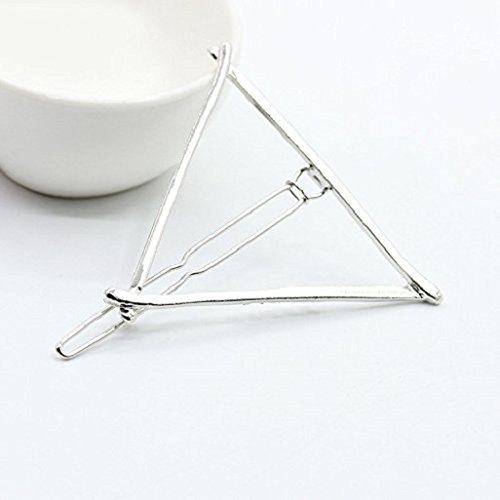 zhichengbosi 7 minimalistisch Dainty Gold Silber Hohl Geometrische Metall Haarspange Haar Clip Zangen, Kreis, Dreieck und Mond etc. silber - 5