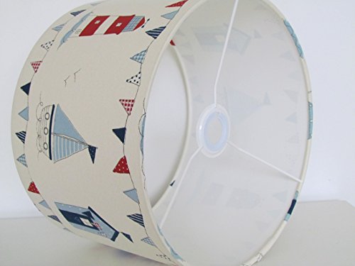 Handmade Blue Boat Lighthouse Beach Hut Yacht Lampshade Lightshade Choice of Colours Available