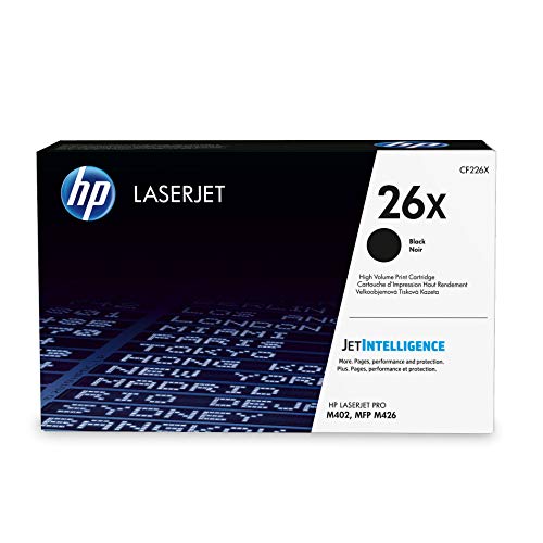 HP CF226X 26X Cartucho de Tóner Original de alto rendimiento, 1 unidad, negro
