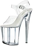  Pleaser FLAMINGO-808, Damen Plateau Sandalen, Transparent (Transparent (Clr/Clr)), 40 EU (7 Damen UK)