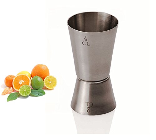 Kerafactum® Barmaß 2 cl und 4 cl mit Graduierung in Chrom-Nickel-Stahl Höhe 7,5 cm - 3