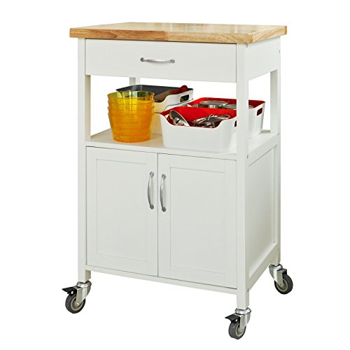 SoBuy® FKW22-WN Meuble de Rangement à roulettes, Caisson Roulant, Chariot L60xH90xP44cm