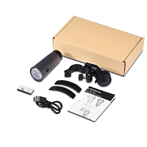 LED Fahrradbeleuchtung KingTop Wiederaufladbar USB Fahrradlampe Tragbare Taschenlampe StVZO zugelassen 50 Lux - 7