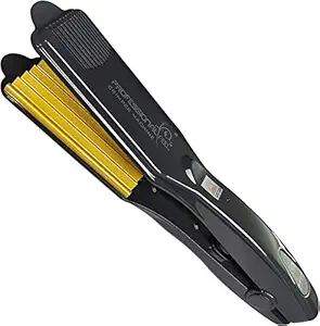 Professional Feel Hair Crimper, Electric Ceramic Corrugated Hair Crimper Curler Straightening Iron Wide Plates Waver Corn Hair Crimping Machine Flat Irons Styling Tools with Fast Warm-up