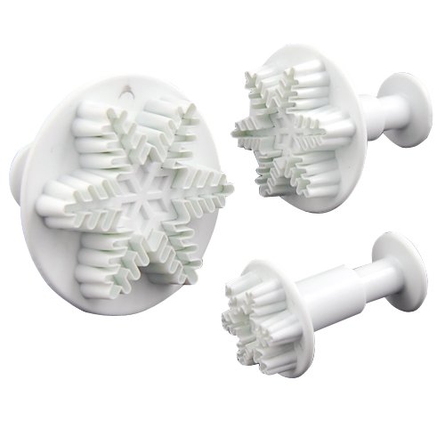 Accessotech 3 Sugarcraft Schneeflocke Schneider Kolben Kuchen Schmelz Basteln Dekorations Werkzeug Xmas - 2
