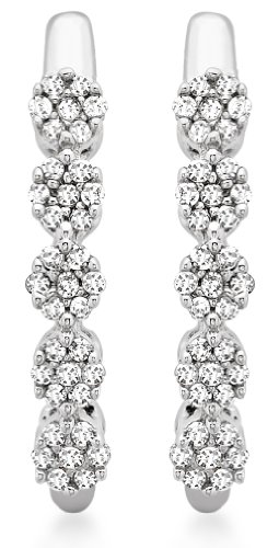 Carissima Gold Damen-Ohrringe 375 9 Karat (375) Weigold Rundschliff Diamant