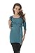 Purpless Maternity Lovely 2in1 Maternity And Nursing 3/4 Sleeved Wrap Top 7035 Variety Of Colours (UK 14, Dark Turquoise)