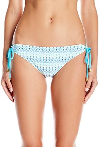 Helen Jon Women's Beachcomber Reversible Tunnel Hipster Bikini Bottom, Blue/Multi, Small