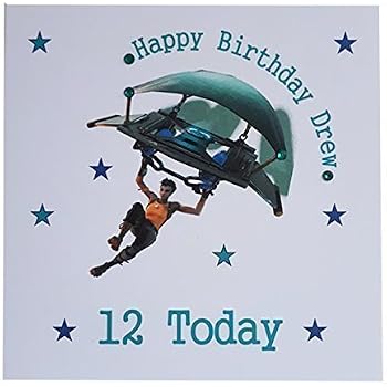 Happy Birthday Greeting Card Playing Fortnite Game Dad Brother Son ...