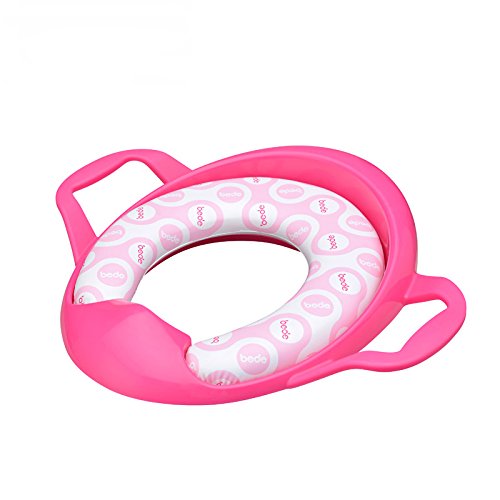 Toddler/Children's Soft Padded Toilet Training Seat With Handles (Pink)