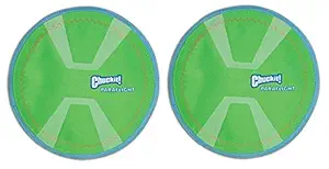 Chuckit! 2 Pack of Max Glow Paraflight Dog Toy, Large 9.75-Inch