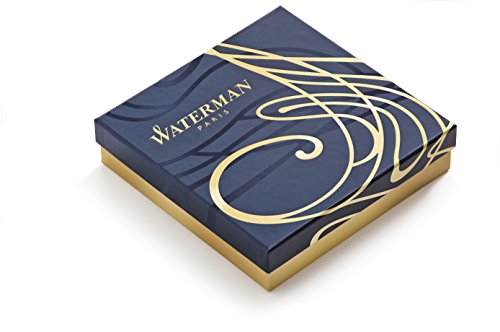 WATERMAN Expert Fountain Pen Writing System and Gift Box Set, Deluxe Black CT (1978716)