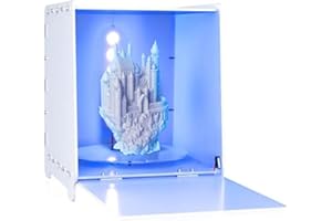 Caja de curado de Resina UV DERUC, secador de Resina Giratorio de 360° Ajustable en Tiempo de curado para LCD/DLP/SLA, con 6 Perlas de lámpara Profesional de Cuarzo, GCW02 (38 x 35 x 11 cm)