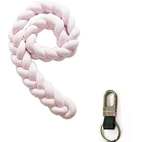 Preisvergleich Produktbild Bettumrandung Kinderbett Baby Krippe Baby Nestchen Weben Bettumrandung Kantenschutz Kopfschutz für Babybett Bettausstattung Kinderbett Stoßstange (Rosa, 150cm)